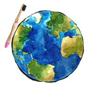 natboobrush cute world earth planet Sticker