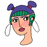 cajuinadigital art girl menina ilustration Sticker
