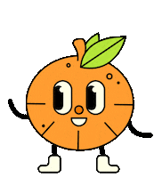 Orange Fruit Sticker by katycreates