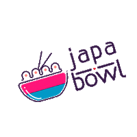 JapaBowl happy rainbow sushi bowl Sticker