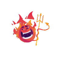 Angry Fire Sticker by Creative Hatti
