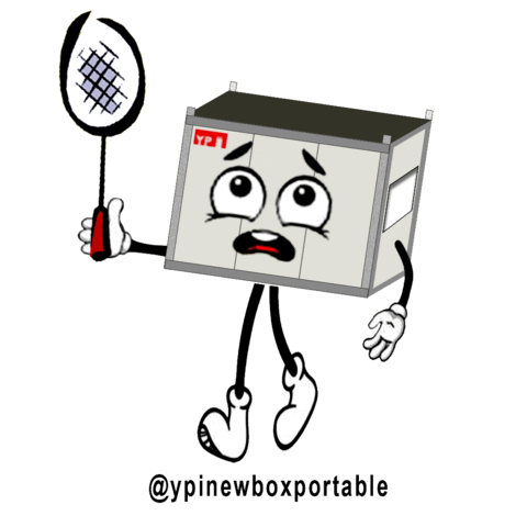 kirimkontainer giphyupload smash badminton container Sticker