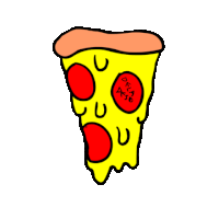 Hungry Pizza Sticker by deladeso