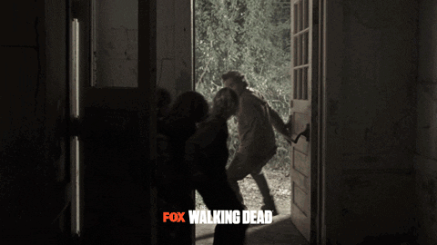 the walking dead running GIF