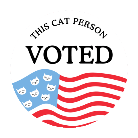Cat Lady Vote Sticker by Cat Person