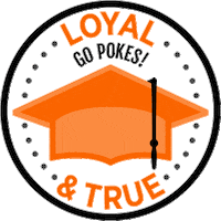 Orange And Black Cowboys Sticker by Oklahoma State University