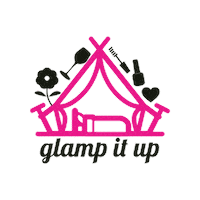 Pink Camping Sticker