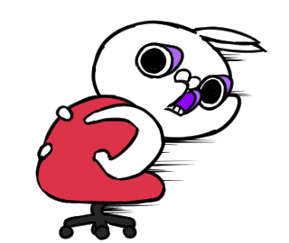 うさぎ Working Sticker by クレイジー闇うさぎ