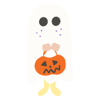 Trick Or Treat Ghost Sticker