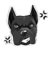 Angry Dog Sticker