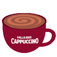 HillsBrosCappuccino coffee drink good morning cup Sticker