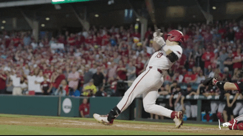 College World Series Homer GIF by Arkansas Razorbacks