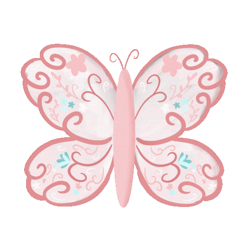 ingyillustrations giphyupload flowers spring butterfly Sticker