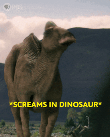 Dinosaur Screams GIF by PBS