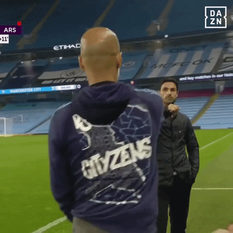 Manchester City Fist Bump GIF by DAZN