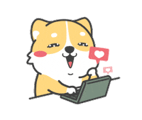 Shiba Inu Love Sticker