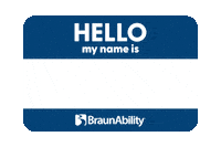 BraunAbilityofficial braun hello my name is wav hellomynameis Sticker