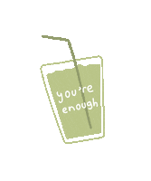 sabikarajab green glass selflove enough Sticker