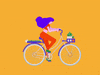 amaliavornicu girl motion bike plants GIF