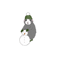 anni-sophie snowman guineapig cavy meerschweinchen Sticker
