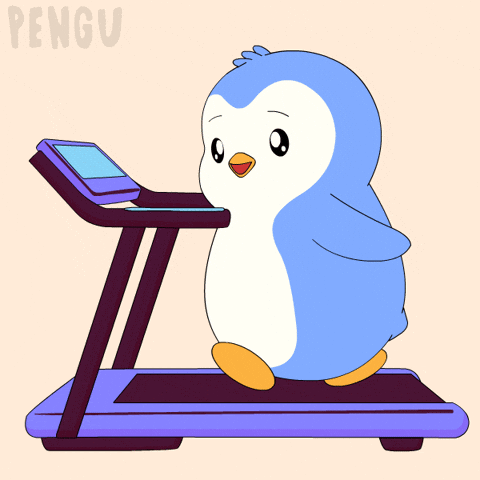 Gym Sweating GIF by Pudgy Penguins
