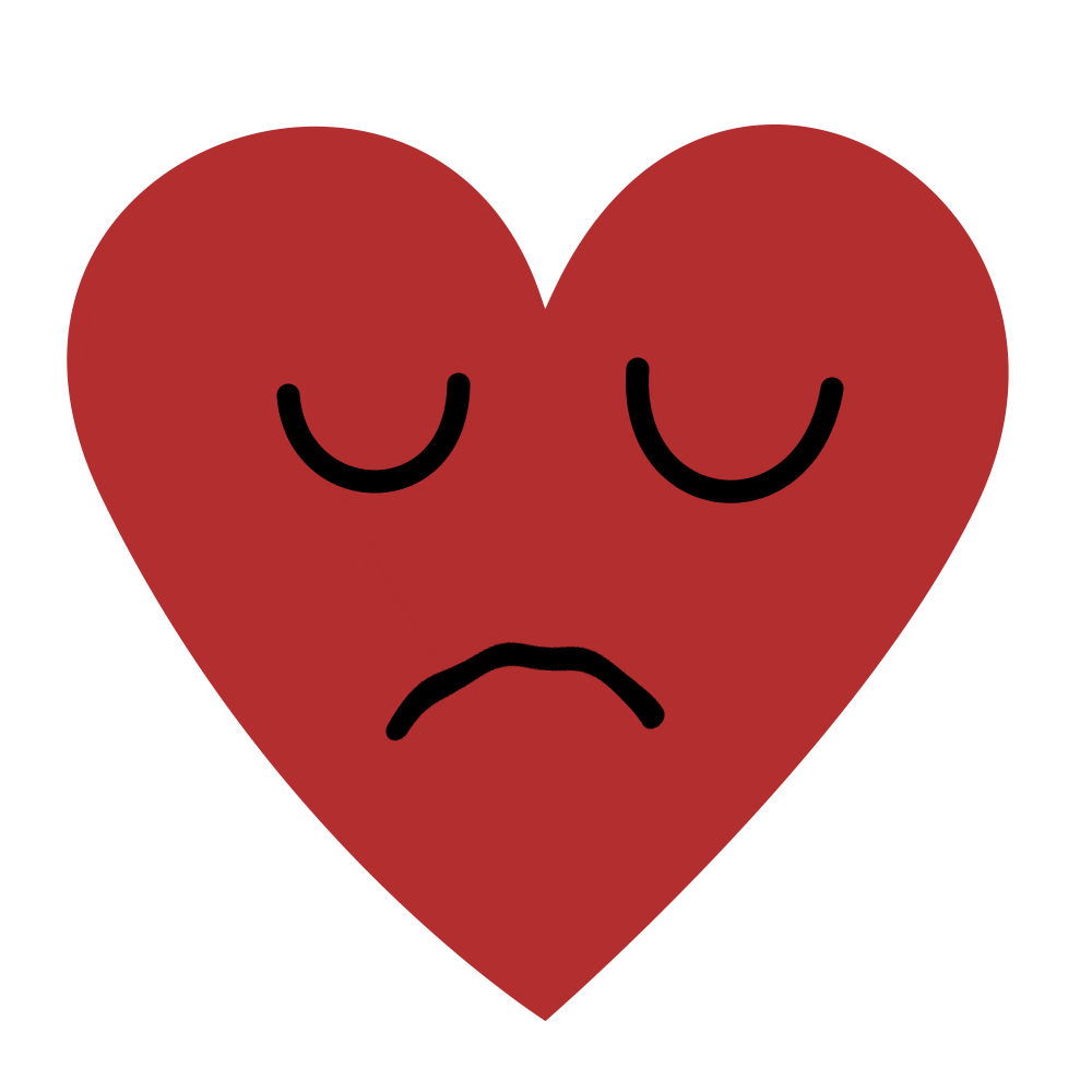 Sad Heart Sticker