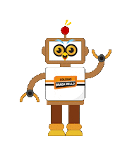 Robot Computer Sticker by Braga Mello