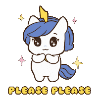Please Please Cute Request Sticker by Brave Unicorn
