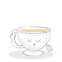 Tea Stay Home Sticker by Halie Jost Illustration