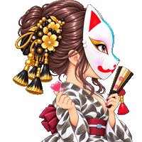 Fox 着物 Sticker