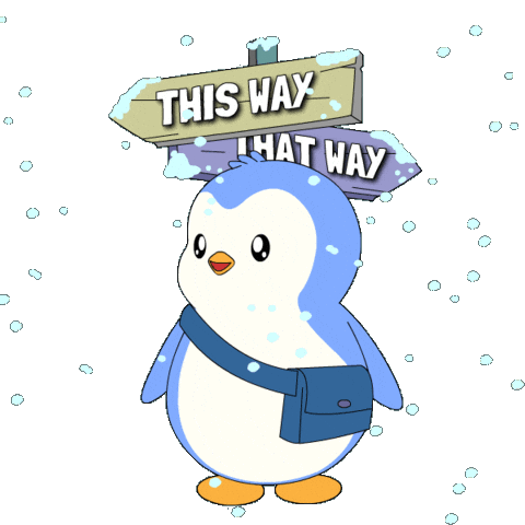 Confused This Way Sticker by Pudgy Penguins