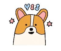 Eatmushroom dog illustration life corgi Sticker