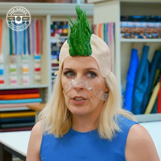Costume Eyeroll GIF by The Great British Sewing Bee