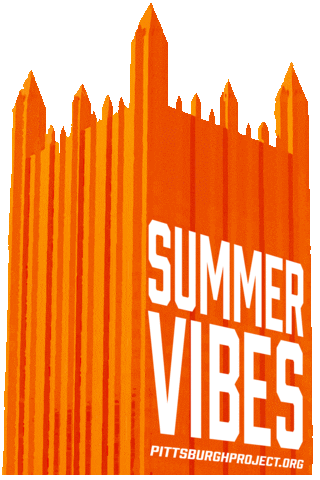 summer orange Sticker by The Pittsburgh Project