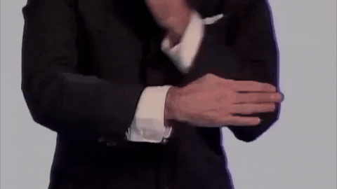 justdevin reaction talking heads once in a lifetime hand chop GIF