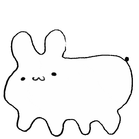 Illustration Bunny Sticker