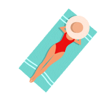 Summer Sunbathing Sticker by What The Fab