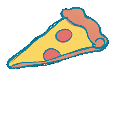 Quillustration giphyupload food pizza eat Sticker