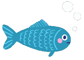 Cute Fish Sticker by Marie Boiseau