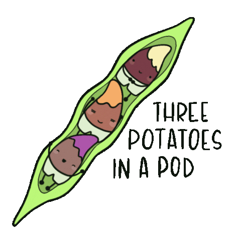 AliceBujos friends gang potato pod Sticker