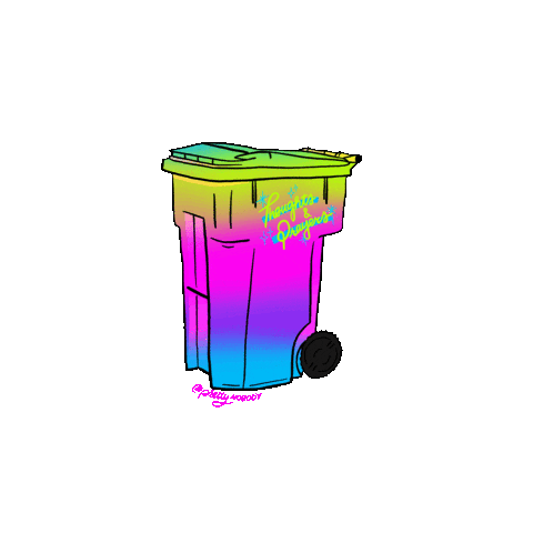 Rainbow Trash Sticker by K A T ☻ S U T H