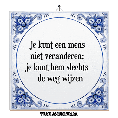 Wijsheid Spreuk Sticker by Tegelspreuken.nl