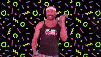 pumping iron smile GIF by Robert E Blackmon