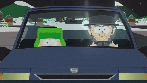 kyle broflovski car GIF by South Park 
