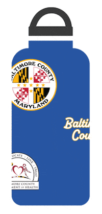 Water Bottle Beat The Heat Sticker by Baltimore County
