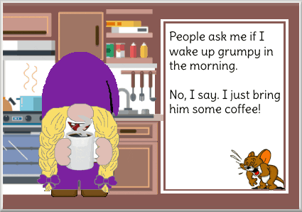 Gnome Coffee Addict GIF