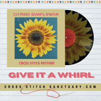 Spin Sunflower GIF by Cross Stitch Sanctuary