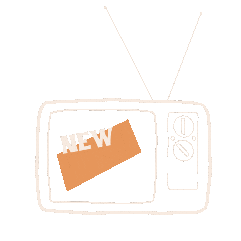 echoluxe tv new television 70s Sticker