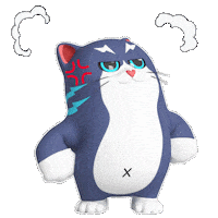 Angry Cat Sticker by Liberty Cats Emojis