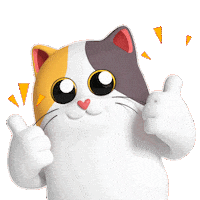 Thumbs-Up Cat Sticker by Liberty Cats Emojis
